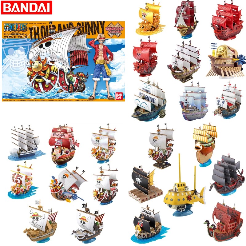 Model Kit One Piece Ship - 【มีสินค้าในสต็อก】BANDAI ของแท้ วันพีซ แกรนด์ชิป คอลเลคชั่น ชุดประกอบเรือโจรสลัด