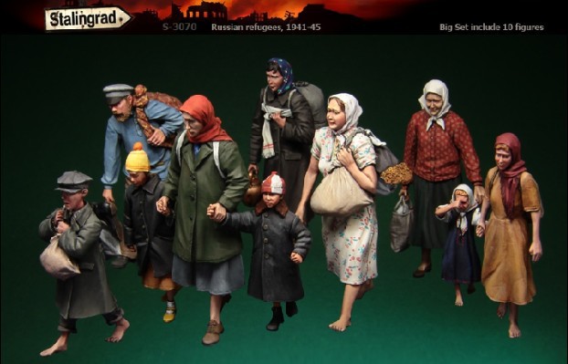 Model Kit Entry Grade - 1/35 โมเดลคิทเรซิ่นคิท ชุดทหารพลเรือน (10 กลุ่ม) 388