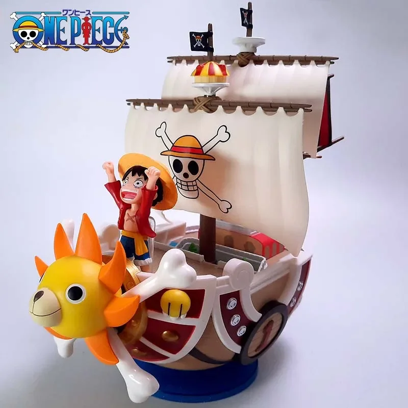 Model Kit One Piece Ship - รูปหนึ่งชิ้นลูฟี่พันแดดไปแล้วเรือประกอบโมเดลเรือโจรสลัดของสะสมของขวัญสำหรับเด็กผู้ชาย