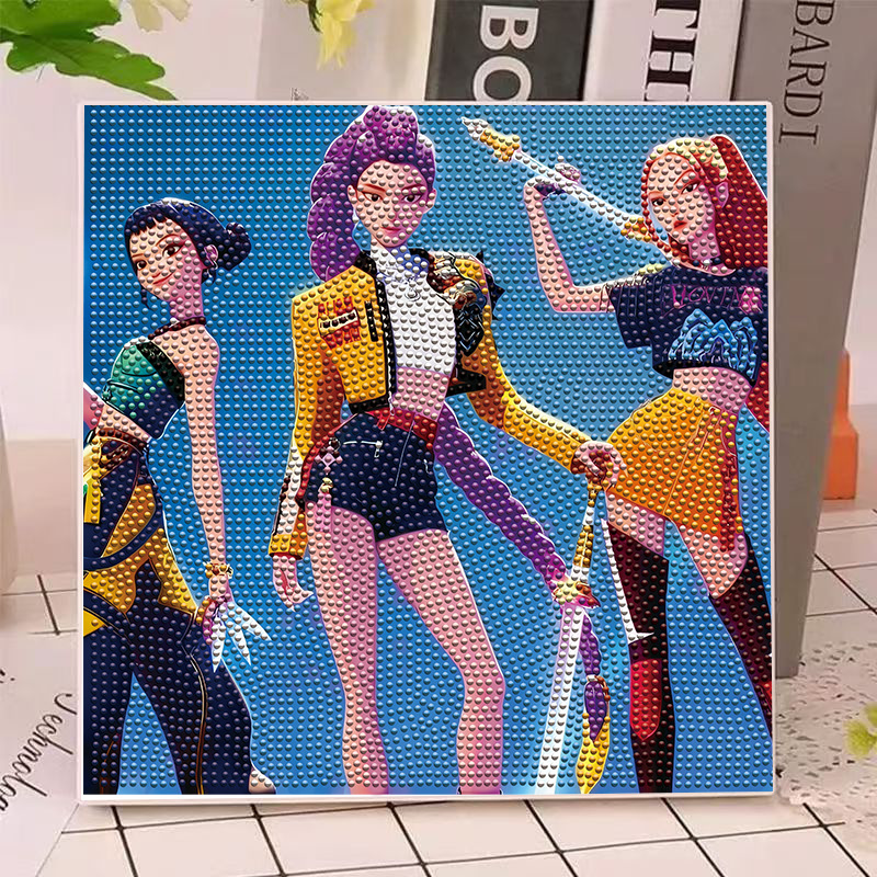 Model Kit Toy - ชุดภาพวาดเพชร 5 มิติ ลายอนิเมะฮันเตอร์ส กลิม ไมล่า