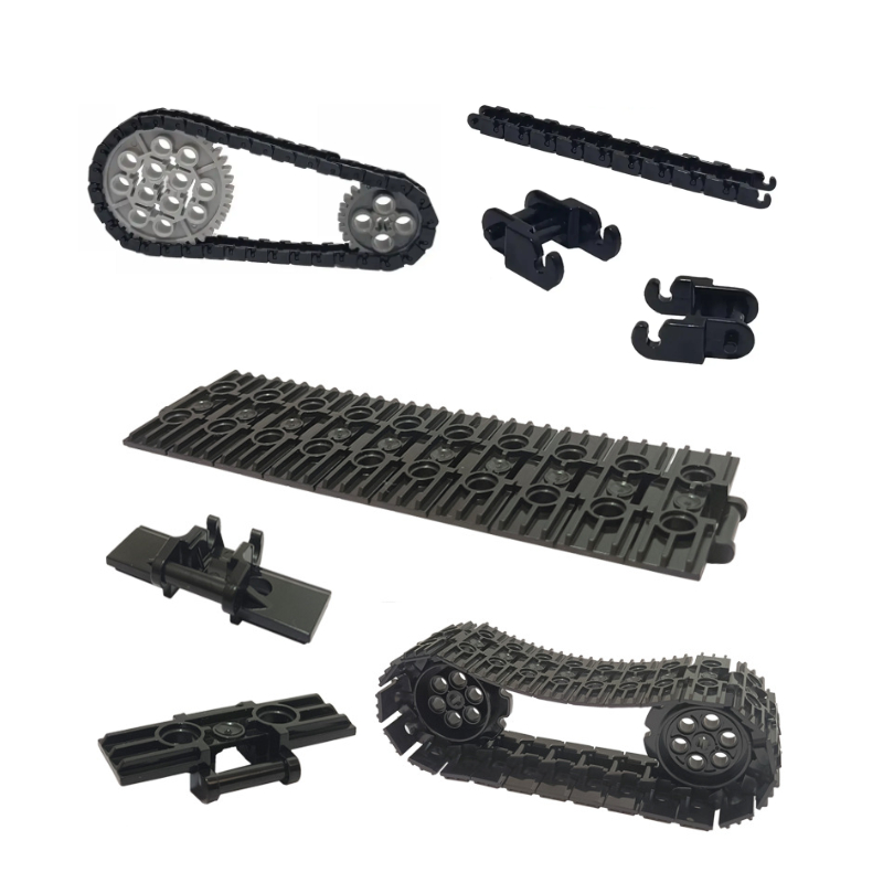 Model Kit Runner - ชิ้นส่วนประกอบของเล่นบล็อก DIY แบบแยกส่วนสำหรับรถถัง รถขุด รางลำเลียง โซ่