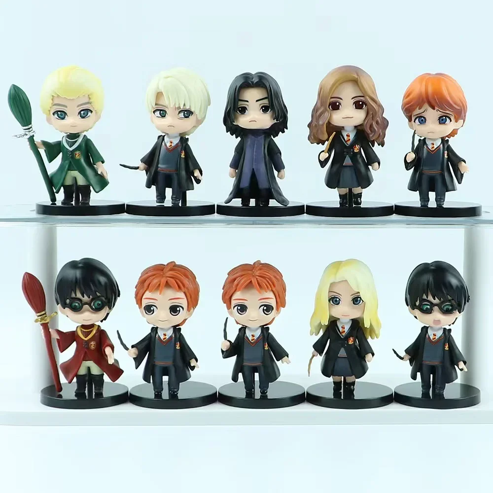 Model Kit Harry Potter - ชุดฟิกเกอร์พีวีซีไวนิล แฮร์รี่ คิว สไตล์ 10 ชิ้น