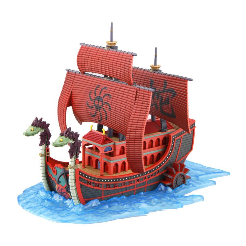 Model Kit One Piece Ship - ชุดประกอบเรือโจรสลัดไนน์สเนคส์ โบอา แฮนค็อก จากวันพีซ ของแบนได ทำจากพลาสติก