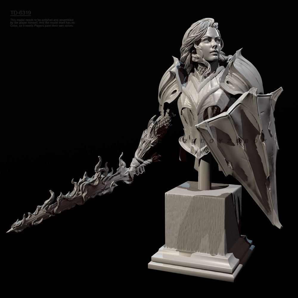 55 มม.70 มม.หน้าอกอัศวินหญิงเร - Model Kit Knight บทวิจารณ์และราคา