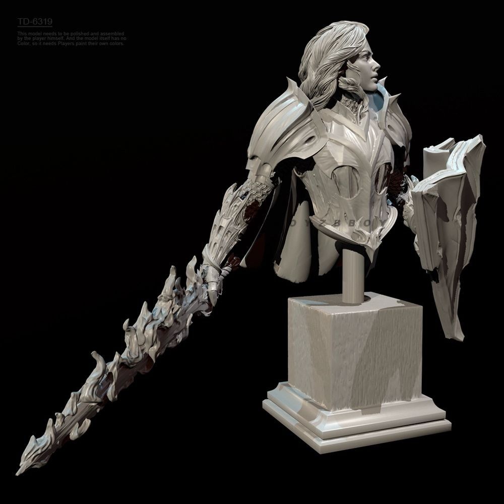 55 มม.70 มม.หน้าอกอัศวินหญิงเร - Model Kit Knight บทวิจารณ์และราคา