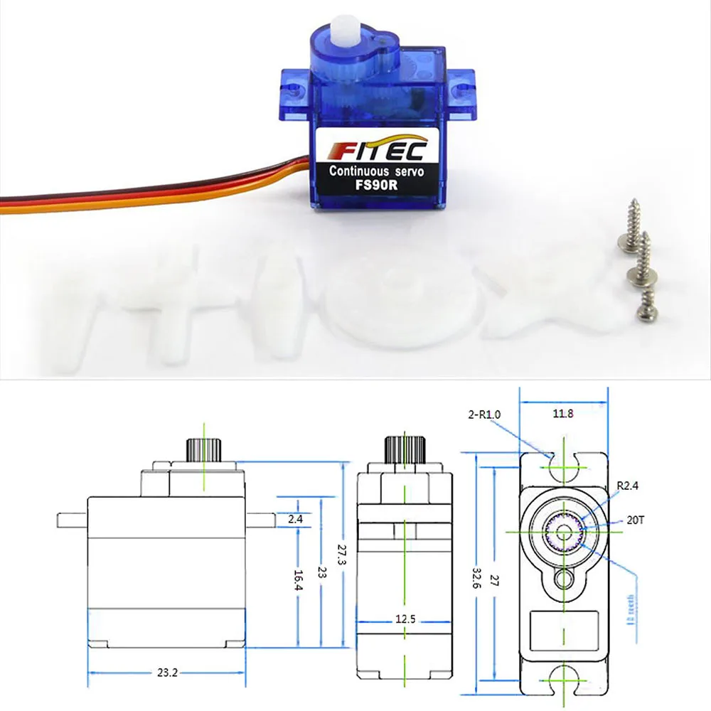Feetech Mini FS90R Micro Servo - Model Kit Ship บทวิจารณ์และราคา