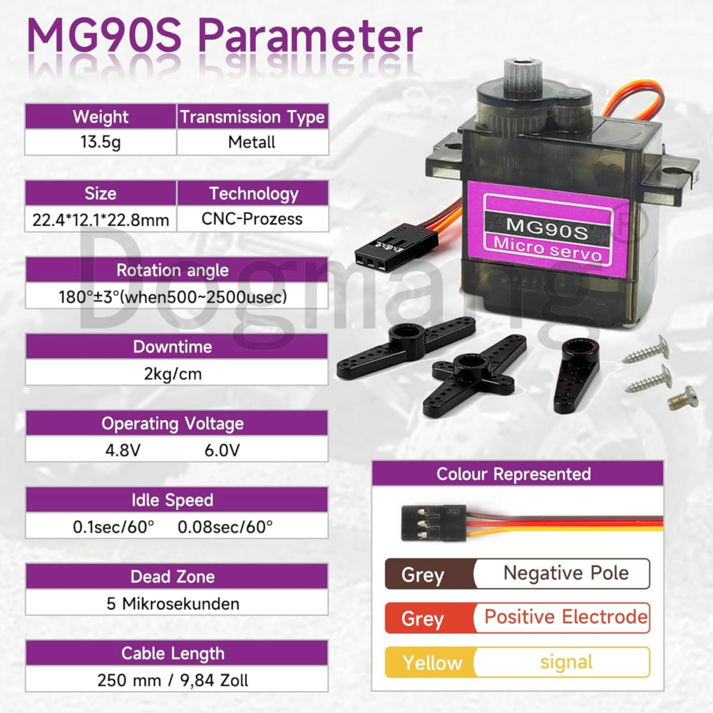 MG90S Servo 1/2/4/10/20/50 Pcs - Model Kit Ship บทวิจารณ์และราคา